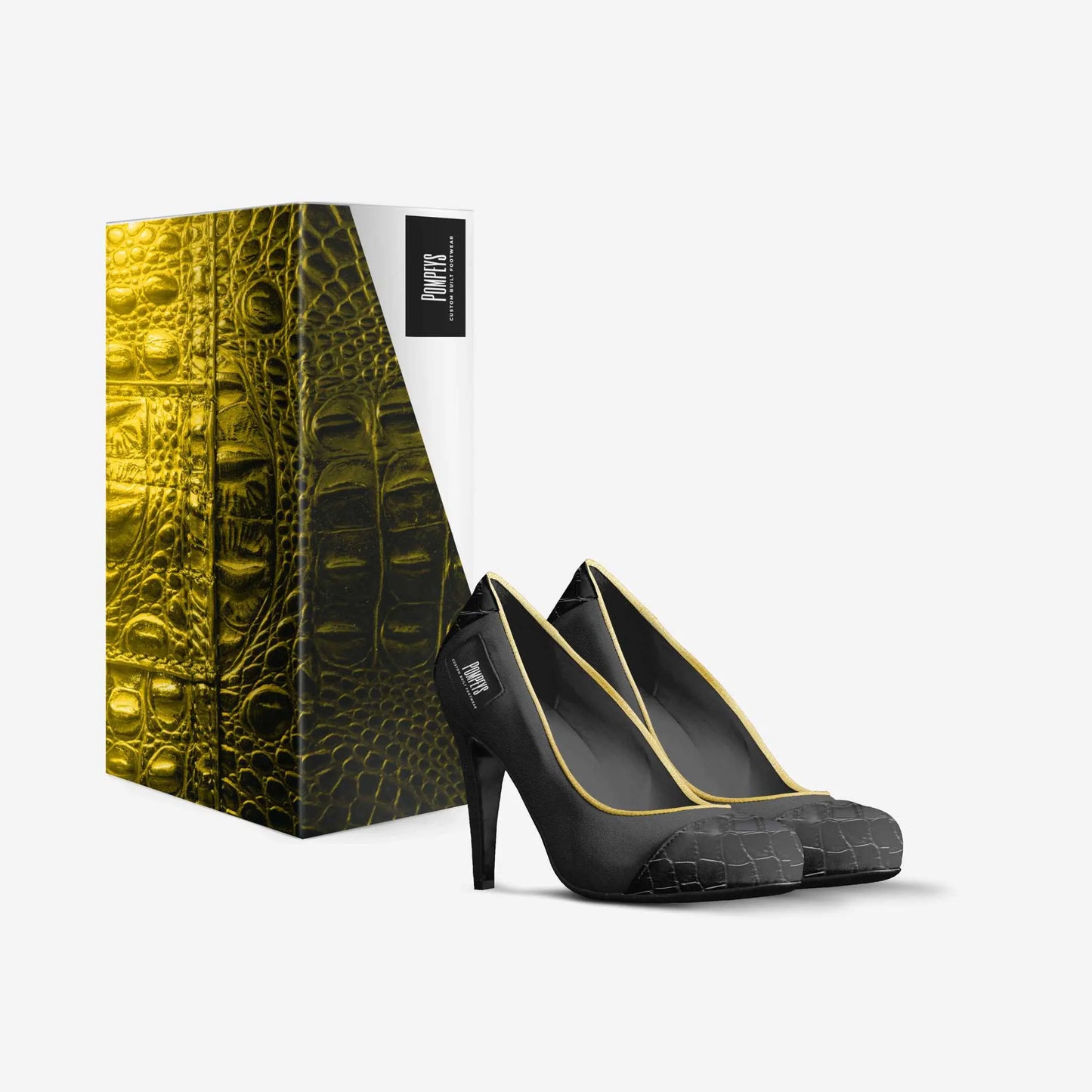 Blu Rose's Black N Gold Heels - π Blu Rose's Garden LLC π