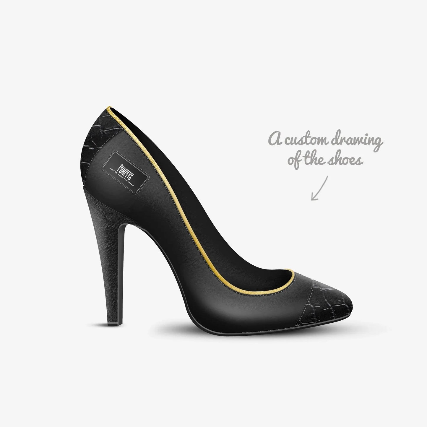 Blu Rose's Black N Gold Heels - π Blu Rose's Garden LLC π