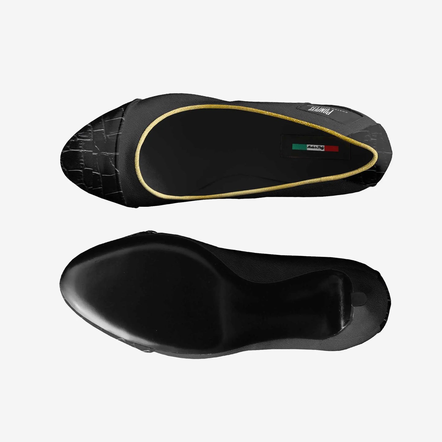 Blu Rose's Black N Gold Heels - π Blu Rose's Garden LLC π