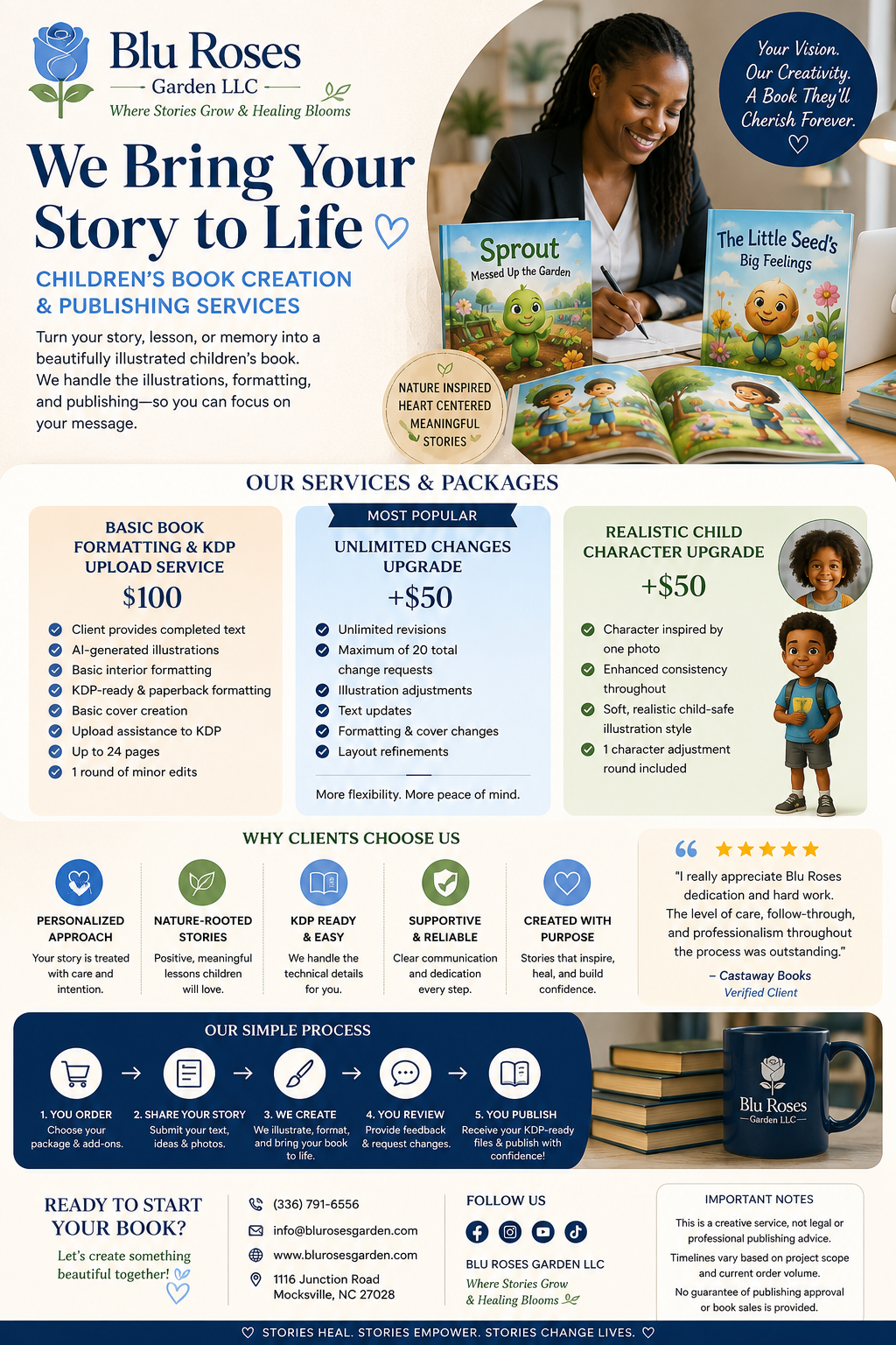Book Your Children’s Book Creation & Publishing Services 💙 Blu Rose's Garden LLC 💙 💙 Blu Rose's Garden LLC 💙