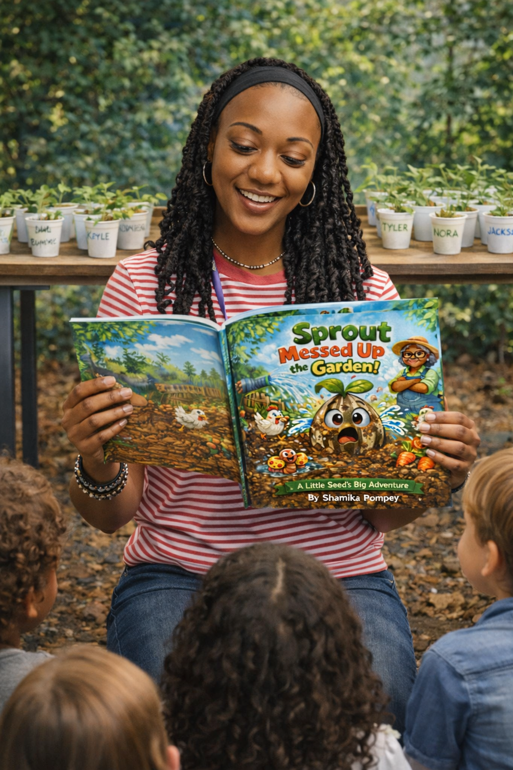 Sprout Messed Up the Garden by Shamika Pompey with Optional Vegetable or Herb Seeds Included π Blu Rose's Garden LLC π π Blu Rose's Garden LLC π