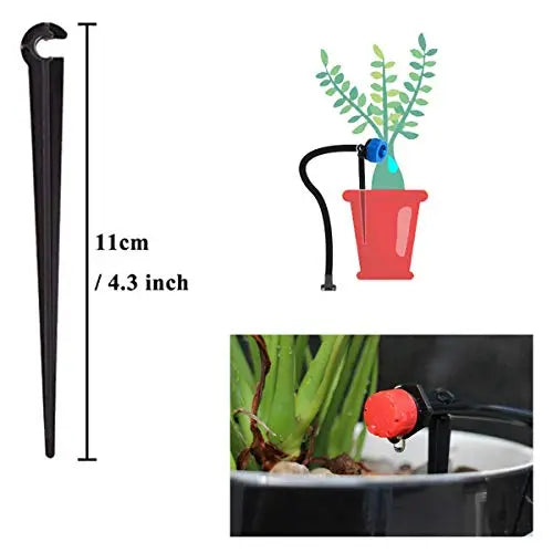 200pcs Irrigation Drip Support Stakes for 1/4-Inch Tubing Hose Flower Beds, Vegetable Gardens, Herbs Gardens - π Blu Rose's Garden LLC π