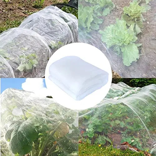 Agfabric Garden Netting 16'x30' Insect Pest Barrier Bird Netting for Garden Protection,Row Cover Mesh Netting for Vegetables Fruit Trees and Plants,White - π Blu Rose's Garden LLC π