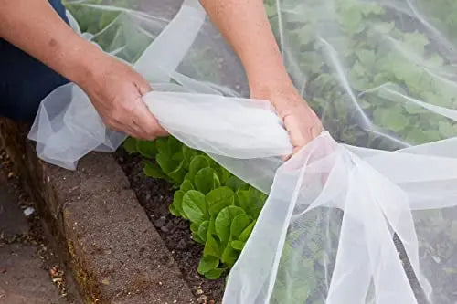 Agfabric Garden Netting 16'x30' Insect Pest Barrier Bird Netting for Garden Protection,Row Cover Mesh Netting for Vegetables Fruit Trees and Plants,White - π Blu Rose's Garden LLC π