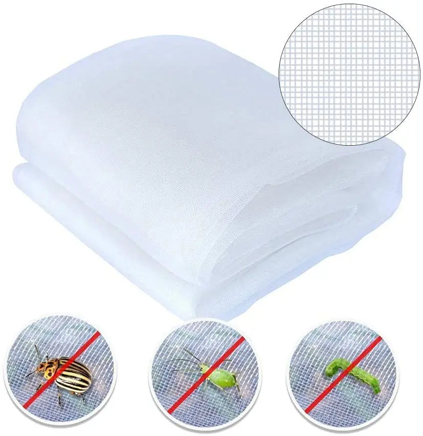 Agfabric Garden Netting 16'x30' Insect Pest Barrier Bird Netting for Garden Protection,Row Cover Mesh Netting for Vegetables Fruit Trees and Plants,White - π Blu Rose's Garden LLC π