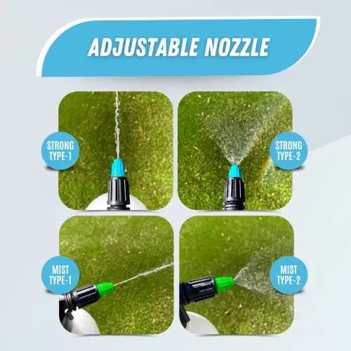 AGRICAS 0.5 Gallon Hand Pump Sprayer, 2L Garden Sprayer, Pressure Weed Sprayer, Handheld Pump Mister, Adjustable Nozzle, Lawn and Garden Care, Watering, Outdoor and Auto - Multi-Purpose - π Blu Rose's Garden LLC π