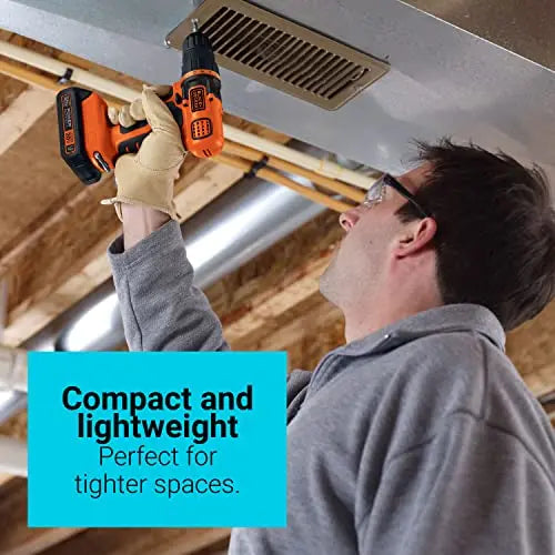BLACK+DECKER 20V MAX* POWERCONNECT Cordless Drill/Driver + 44 pc. Home Project Kit (LDX50PK) - π Blu Rose's Garden LLC π