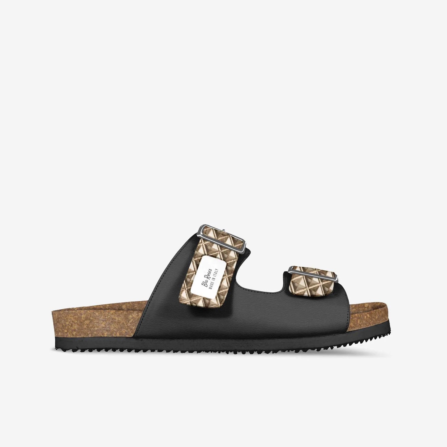 Blu Roses Black and Gold Custom Stripe Sandal - π Blu Rose's Garden LLC π