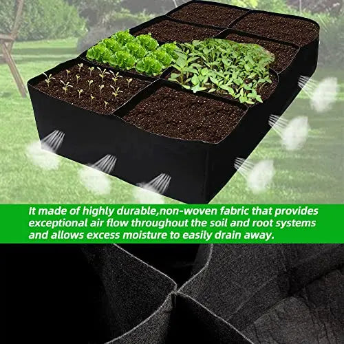 CJGQ Fabric Raised Garden Bed 6x3x1ft Garden Grow Bed Bags for Growing Herbs, Flowers and Vegetables 128 Gallon - π Blu Rose's Garden LLC π