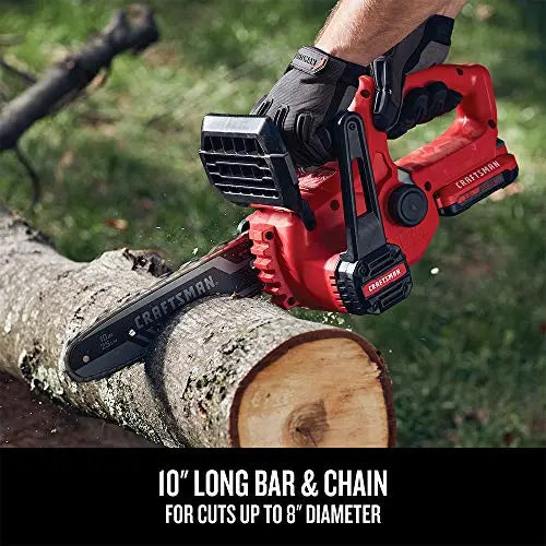 CRAFTSMAN V20 Mini Chainsaw, 10 inch, Battery and Charger Included (CMCCS610D1) - π Blu Rose's Garden LLC π