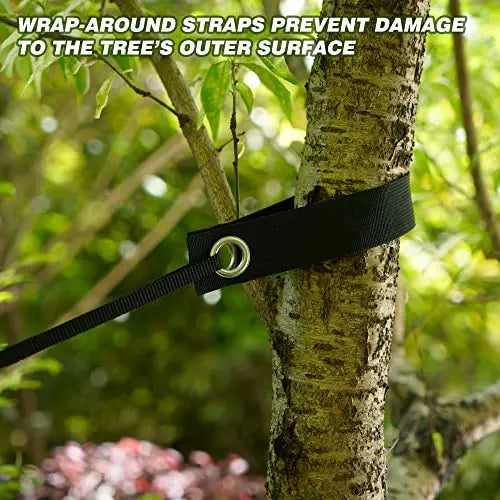 Shitailu Professional Tree Stake Kits for 2 Trees- 6pcs 15.7 Inch Tree Straps + 65.6 Feet Strong Rope for Plant Fix Straight Healthy Growth, Black - 💙 Blu Rose's Garden LLC 💙