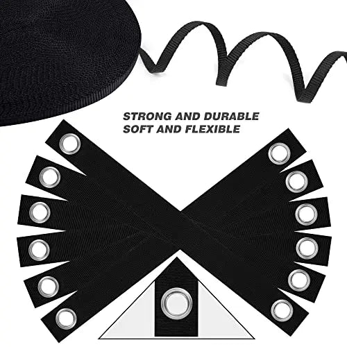 Shitailu Professional Tree Stake Kits for 2 Trees- 6pcs 15.7 Inch Tree Straps + 65.6 Feet Strong Rope for Plant Fix Straight Healthy Growth, Black - 💙 Blu Rose's Garden LLC 💙