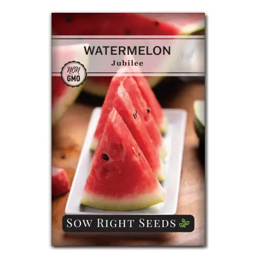 Sow Right Seeds - Tri-Color Watermelon Seed Collection for Planting - Red Jubilee, Yellow Petite and Orange Tendersweet Watermelons. Non-GMO Heirloom Seeds to Plant a Home Vegetable Garden - π Blu Rose's Garden LLC π