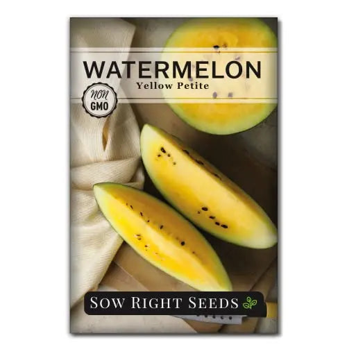 Sow Right Seeds - Tri-Color Watermelon Seed Collection for Planting - Red Jubilee, Yellow Petite and Orange Tendersweet Watermelons. Non-GMO Heirloom Seeds to Plant a Home Vegetable Garden - π Blu Rose's Garden LLC π