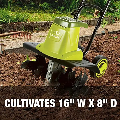 Sun Joe TJ604E 16-Inch 13.5 AMP Electric Garden Tiller/Cultivator,Black - π Blu Rose's Garden LLC π