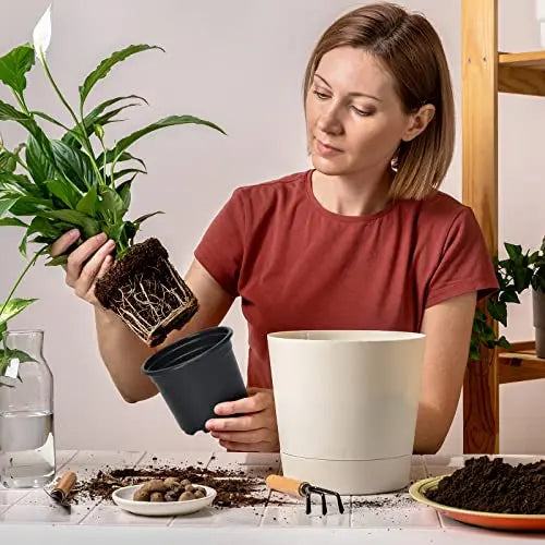Whonline 40pcs 3/4/5/6 Inch Nursery Pots Variety Pack, Plastic Pots for Plants with Drainage Holes, Black Seedling Pots for Flower, Succulent, Indoor Plants and Outdoor Clearance - 💙 Blu Rose's Garden LLC 💙