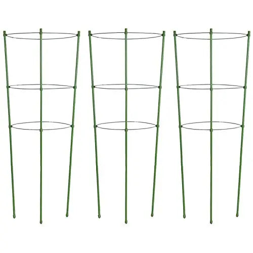 ZJIA 3 Pack Tomato Cages 18 inch Plant Support Cages Trellis for Garden, Cucumber Trellis Plant Stake with Adjustable Rings for Vegetables Flowers Fruit - π Blu Rose's Garden LLC π