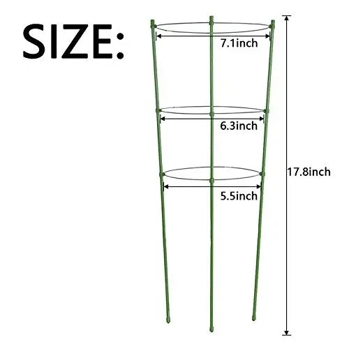 ZJIA 3 Pack Tomato Cages 18 inch Plant Support Cages Trellis for Garden, Cucumber Trellis Plant Stake with Adjustable Rings for Vegetables Flowers Fruit - π Blu Rose's Garden LLC π