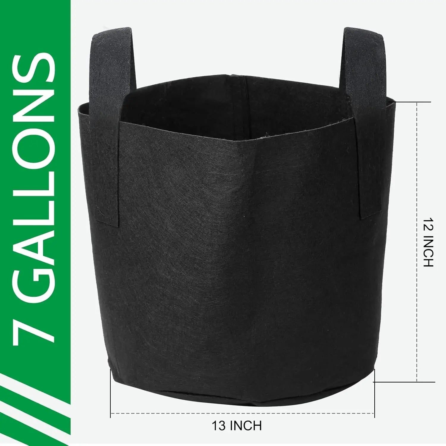 24-Pack 7 Gallon Nonwoven Grow Bags, Plant Grow Bags，Heavy Duty Aeration Fabric Pots with Durable Handles, Come with 24 Pcs Plant Labels