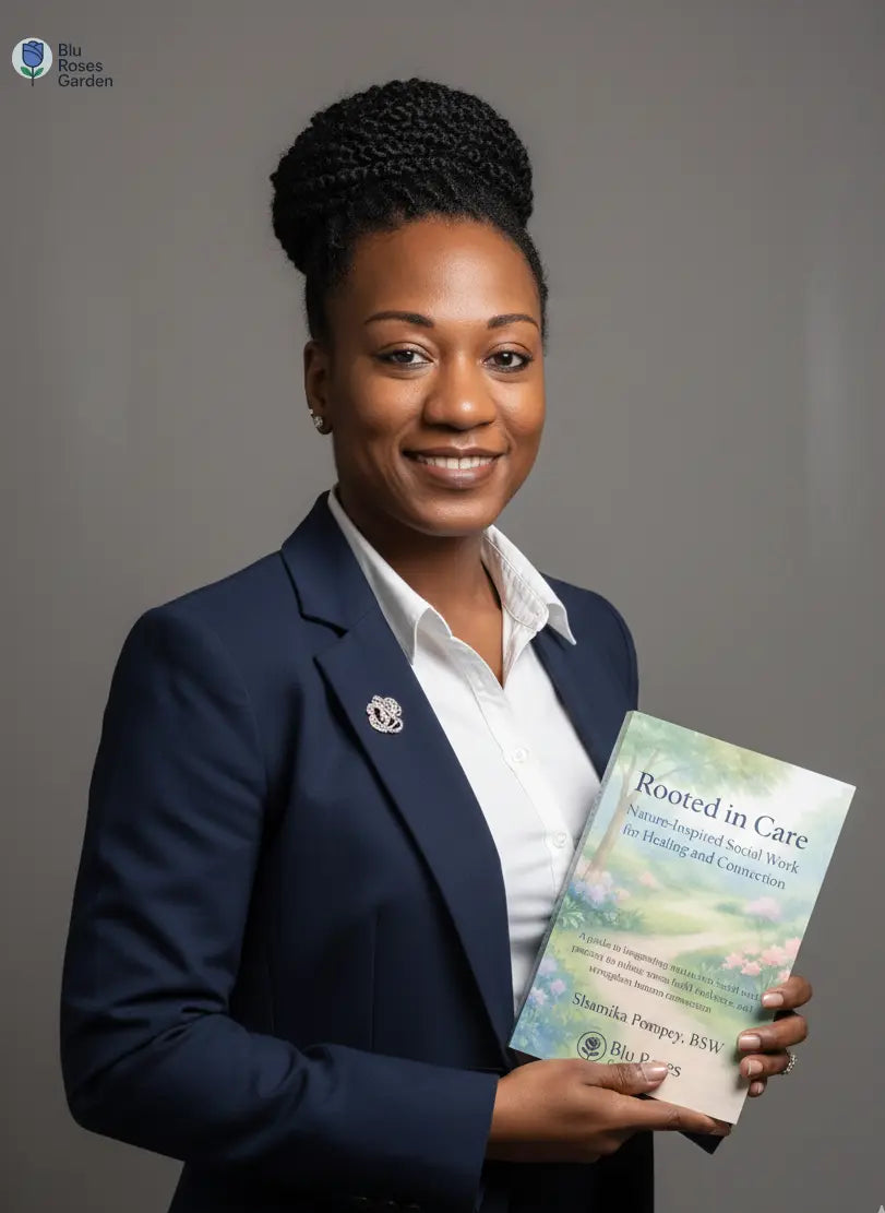 Rooted in Care: Nature-Inspired Social Work for Healing and Connection by Shamika Pompey, BSW 💙 Blu Rose's Garden LLC 💙 💙 Blu Rose's Garden LLC 💙