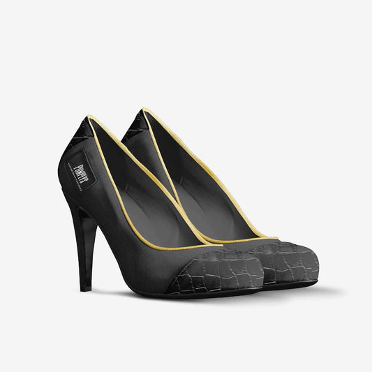 Blu Rose's Black N Gold Heels - 💙 Blu Rose's Garden LLC 💙
