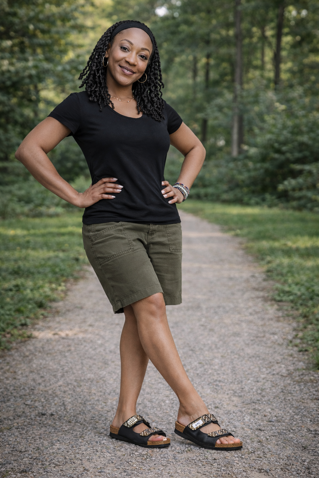 Blu Roses Black and Gold Custom Stripe Sandal 💙 Blu Rose's Garden LLC 💙 💙 Blu Rose's Garden LLC 💙