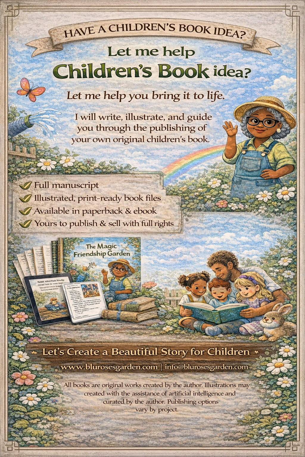 Children’s Book Creation & Publishing Services 💙 Blu Rose's Garden LLC 💙 💙 Blu Rose's Garden LLC 💙