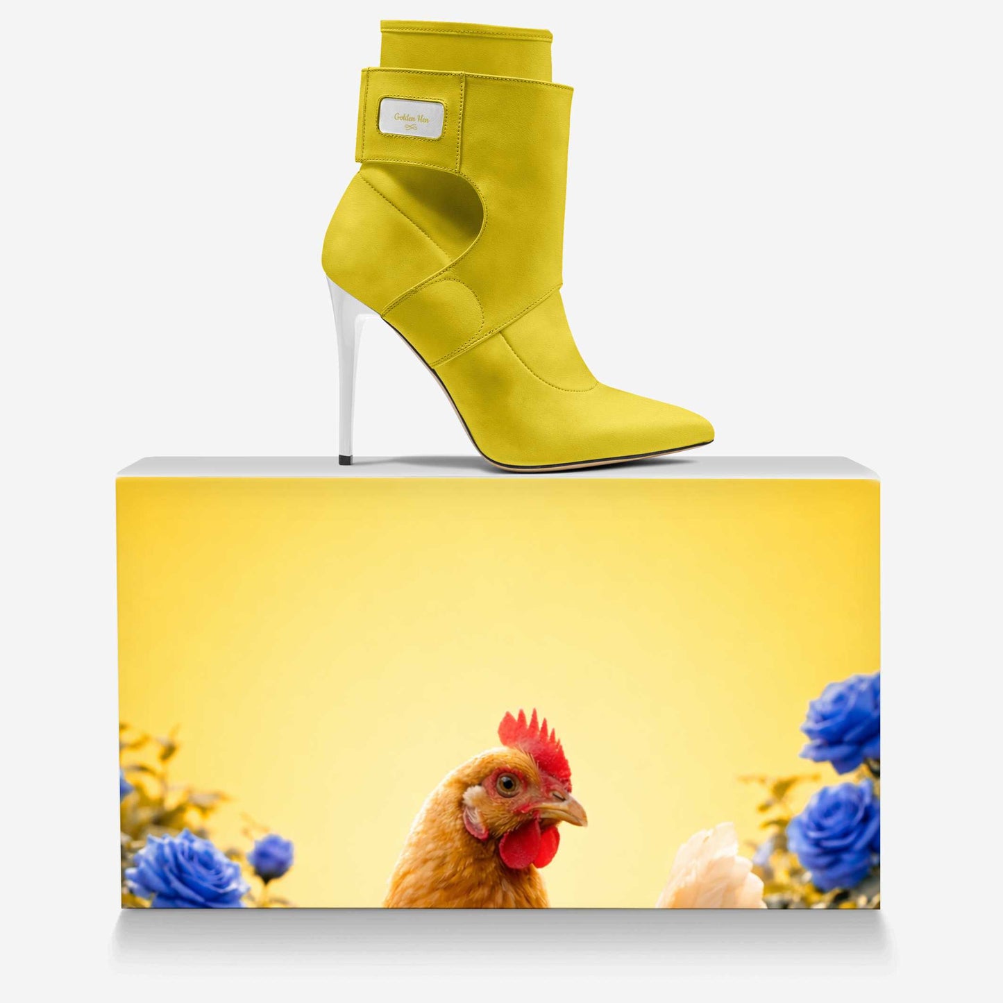 Golden Hen™ Heirloom Stiletto Boots Heels - Inspired by Buff Orpington Hens- Handcrafted