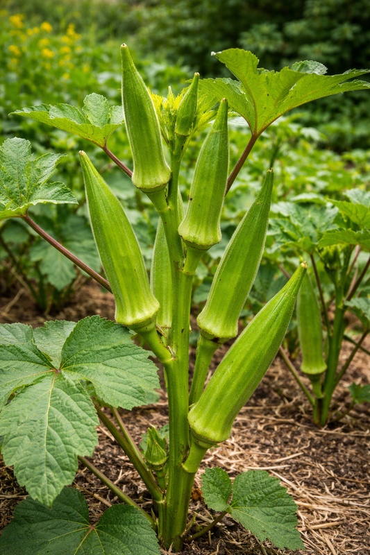 Clemson Spineless Okra Seeds – 10g Packet (Approx. 175 Seeds) 💙 Blu Rose's Garden LLC 💙 💙 Blu Rose's Garden LLC 💙