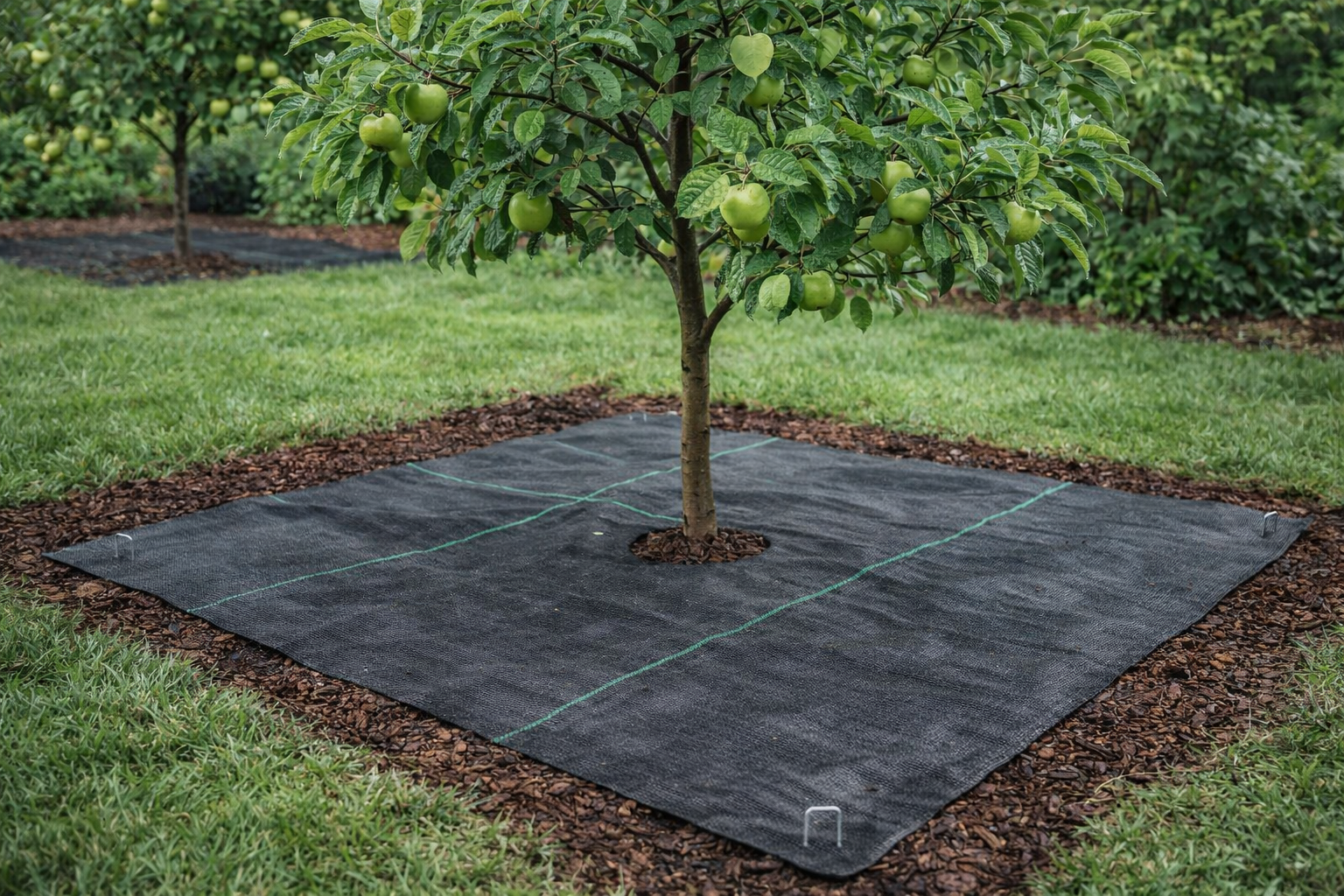 Clean Beds Install Bundle | Heavy-Duty Weed Barrier (6FT x 50 FT;3.2oz; 300 sq ft) + Landscape Staples 💙 Blu Rose's Garden LLC 💙 💙 Blu Rose's Garden LLC 💙