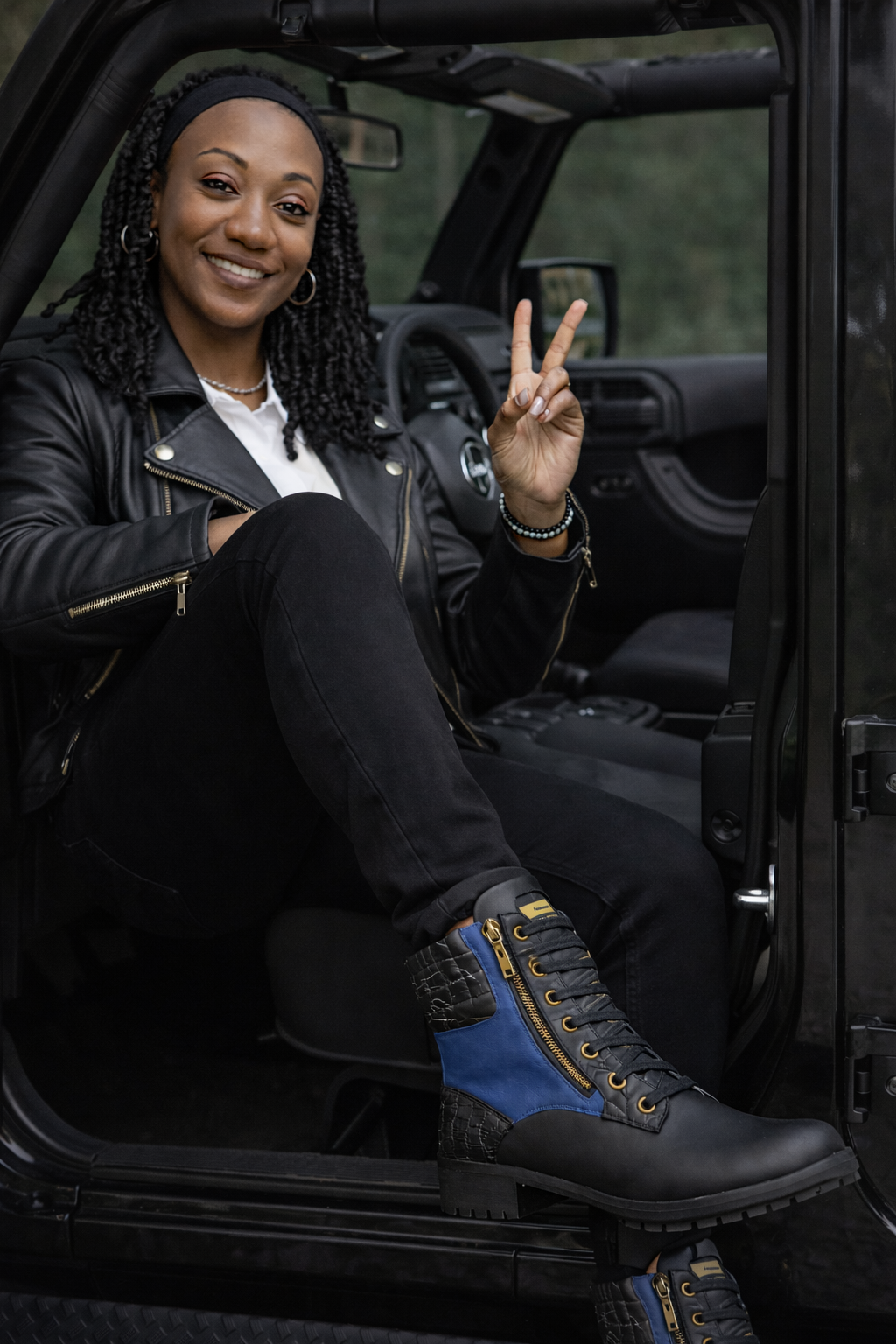 Blu Rose Diva Zip Boot - Handcrafted Italian Leather Boots with Embossed Details, 5 cm Heel 💙 Blu Rose's Garden LLC 💙 💙 Blu Rose's Garden LLC 💙