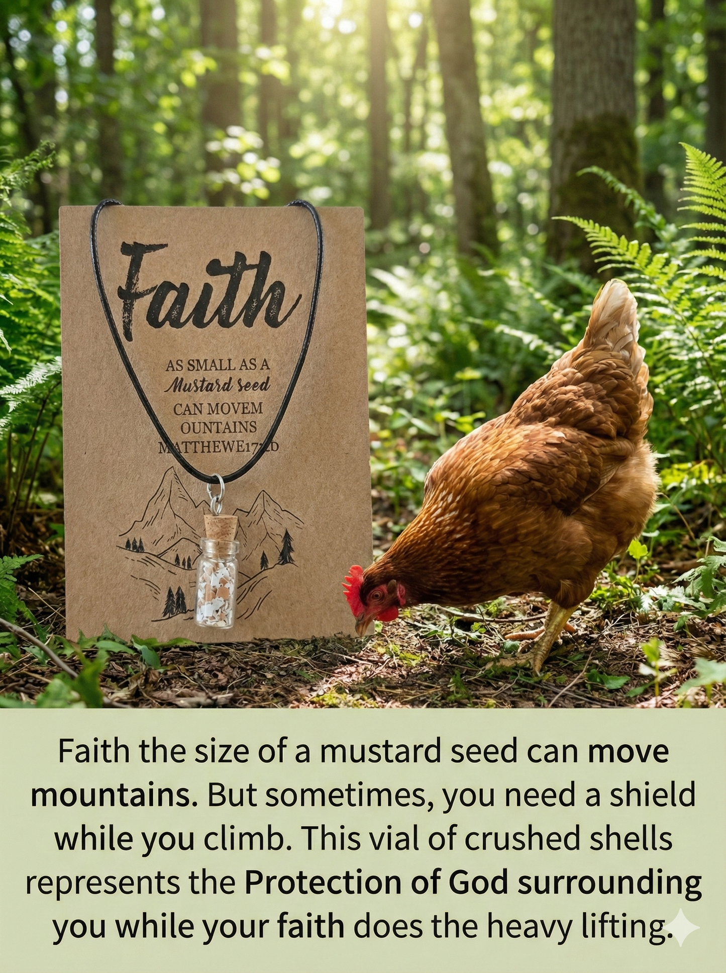 The “Breakthrough” Faith Amulet- Crushed Eggshells 💙 Blu Rose's Garden LLC 💙 💙 Blu Rose's Garden LLC 💙