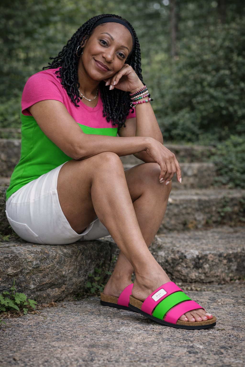 Rewop aka Power Custom Stripe Sandal 💙 Blu Rose's Garden LLC 💙 💙 Blu Rose's Garden LLC 💙