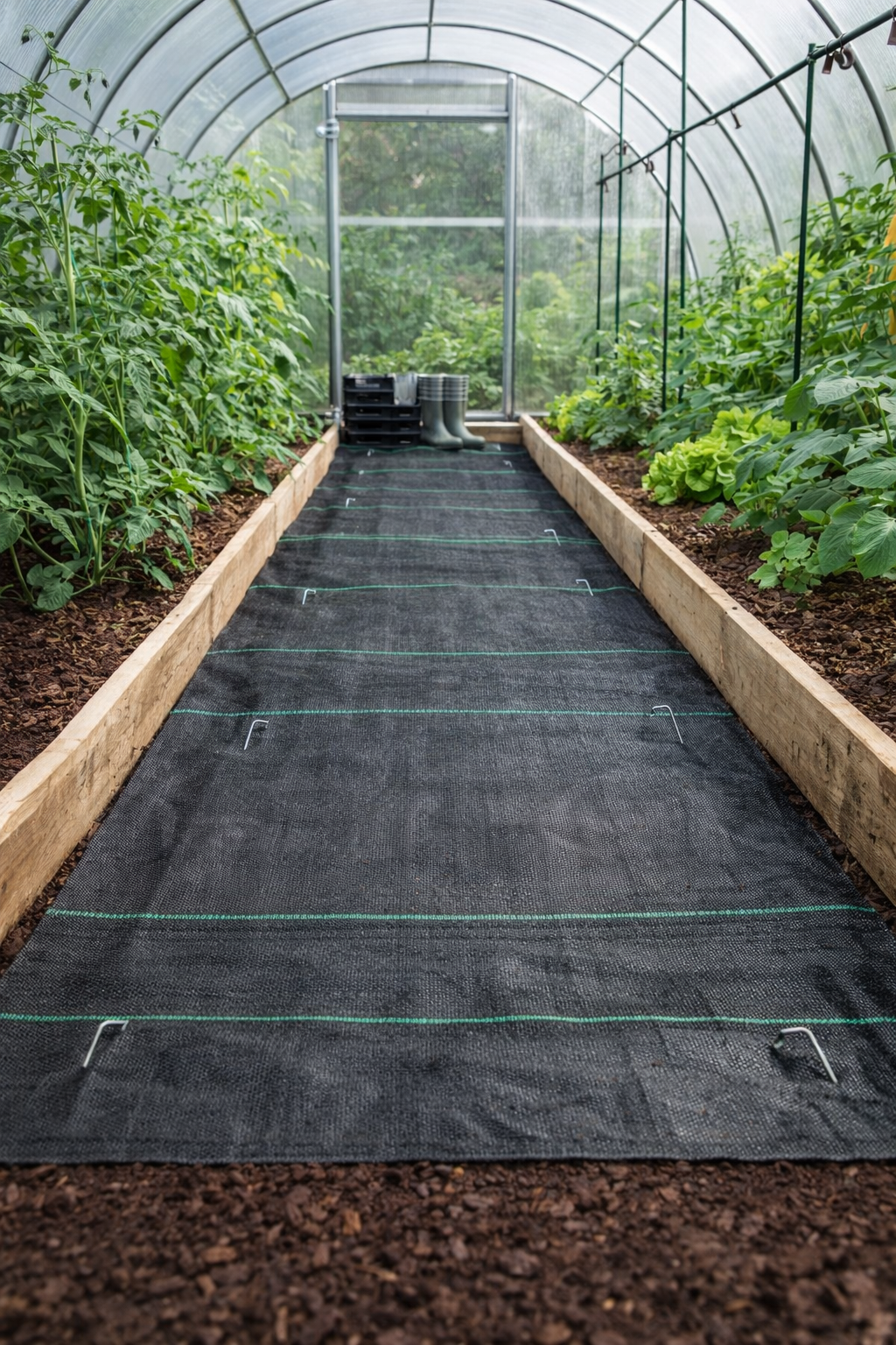 Clean Beds Install Bundle | Heavy-Duty Weed Barrier (6FT x 50 FT;3.2oz; 300 sq ft) + Landscape Staples 💙 Blu Rose's Garden LLC 💙 💙 Blu Rose's Garden LLC 💙
