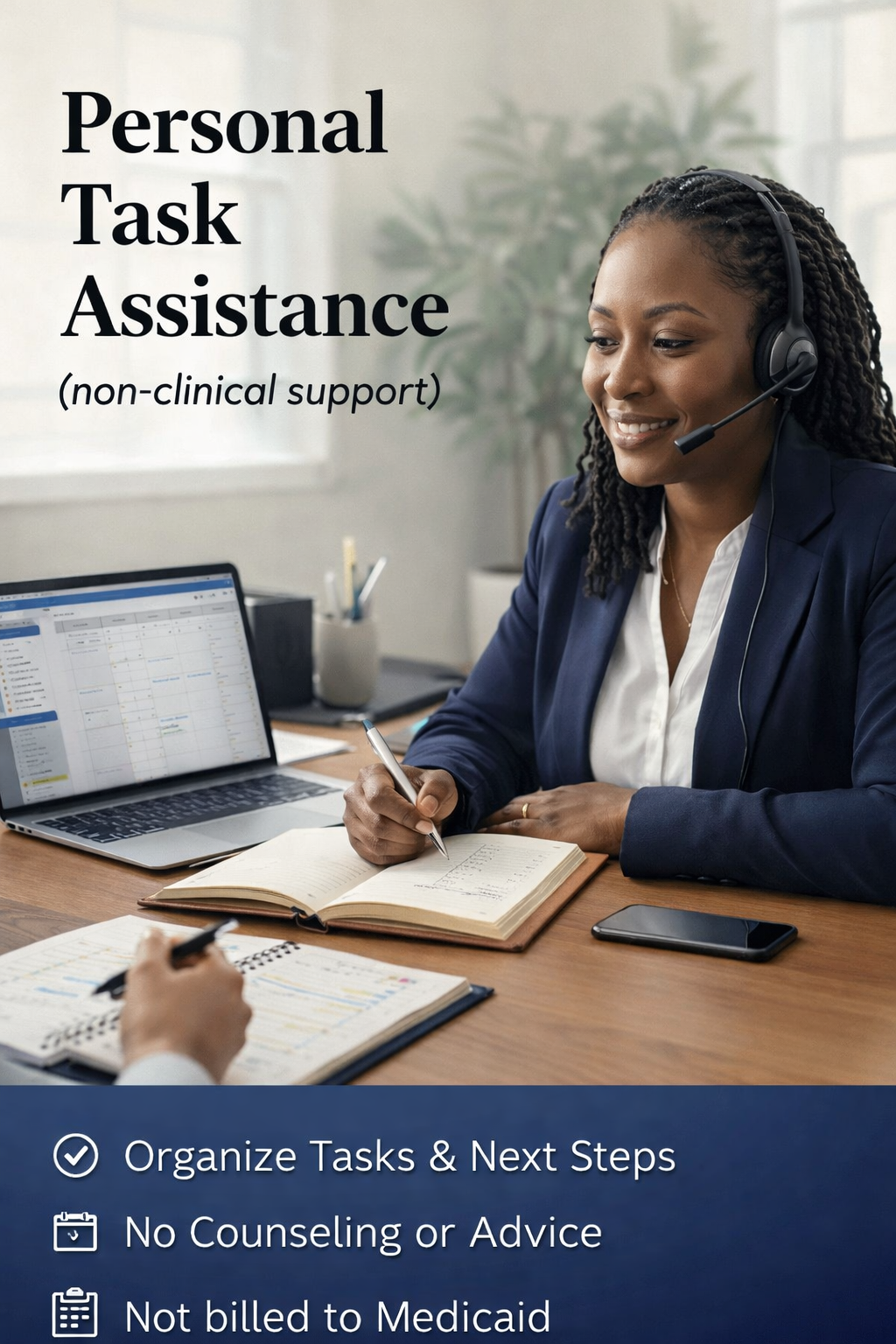 Personal Task Assistance (non-clinical support) 💙 Blu Rose's Garden LLC 💙 💙 Blu Rose's Garden LLC 💙