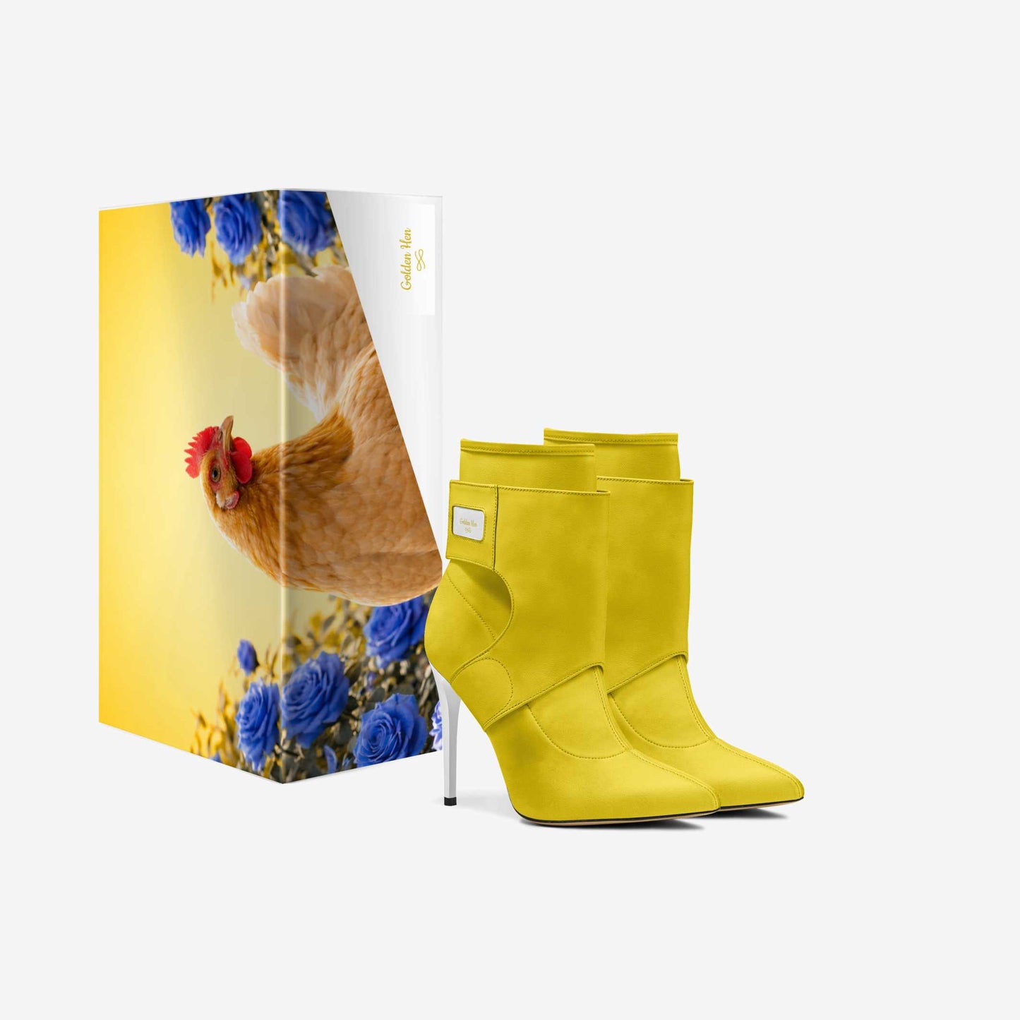Golden Hen™ Heirloom Stiletto Boots Heels - Inspired by Buff Orpington Hens- Handcrafted