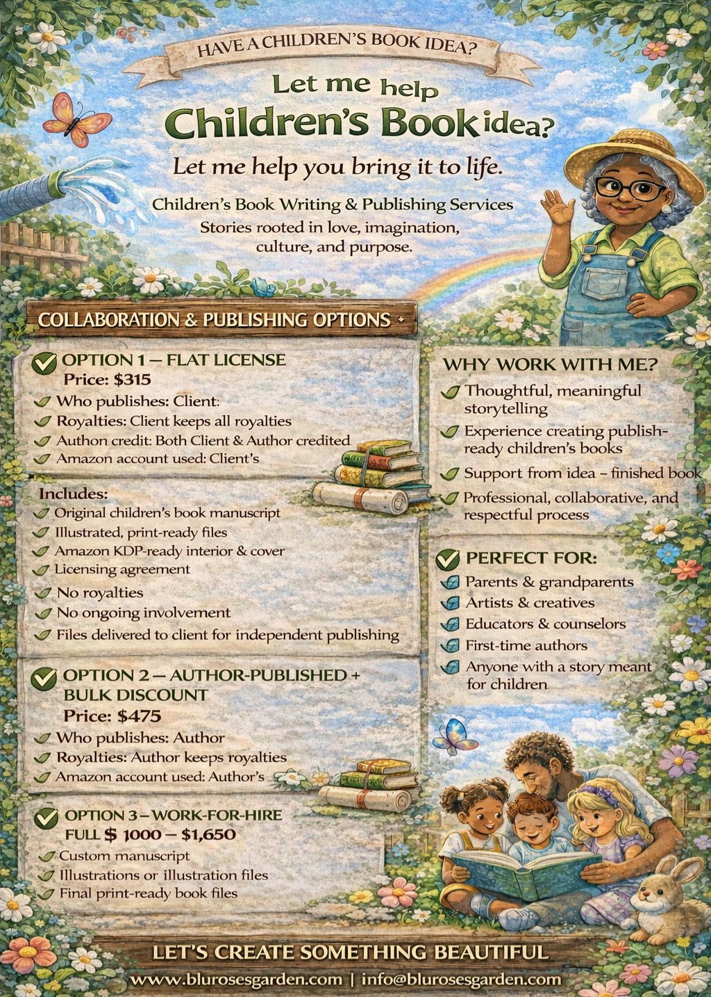 Children’s Book Creation & Publishing Services 💙 Blu Rose's Garden LLC 💙 💙 Blu Rose's Garden LLC 💙