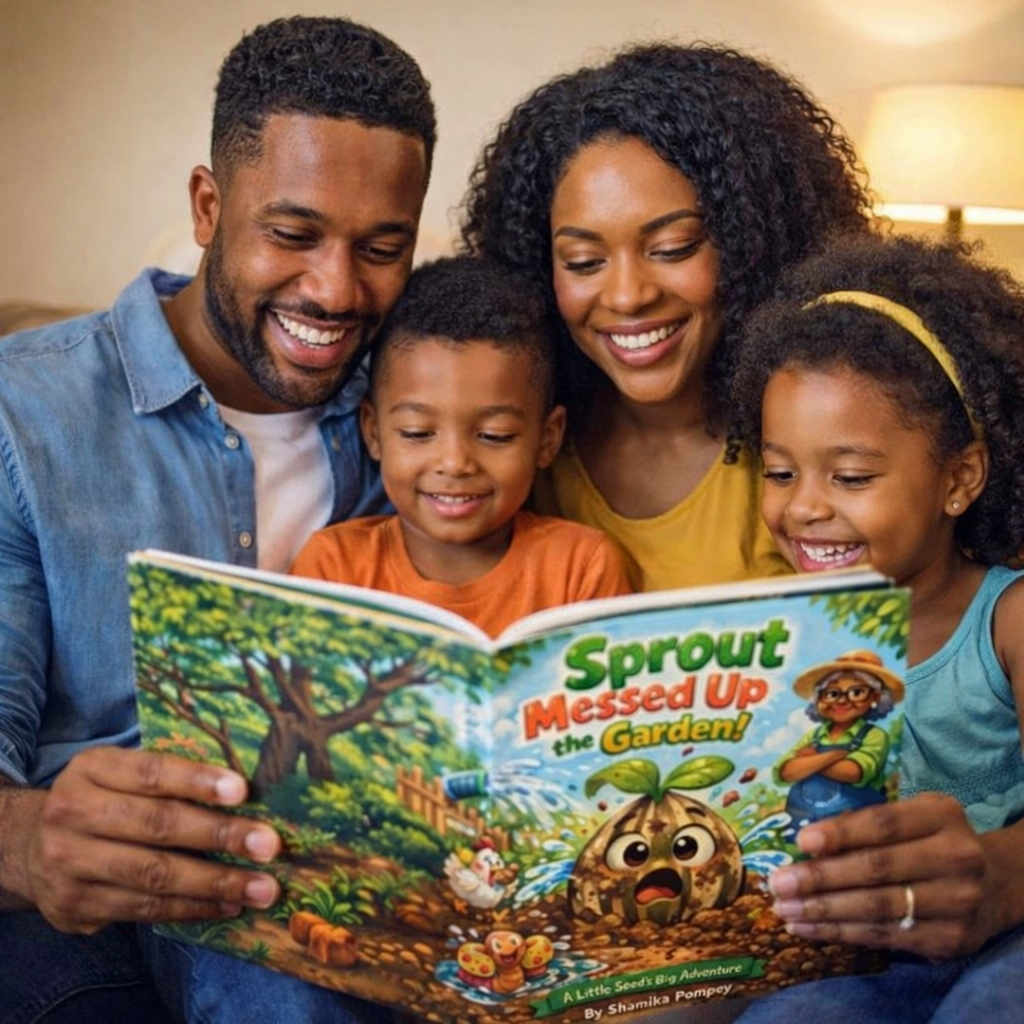 Sprout Messed Up the Garden by Shamika Pompey with Complimentary Vegetable or Herb Seeds Included 🌽 💙 Blu Rose's Garden LLC 💙 💙 Blu Rose's Garden LLC 💙