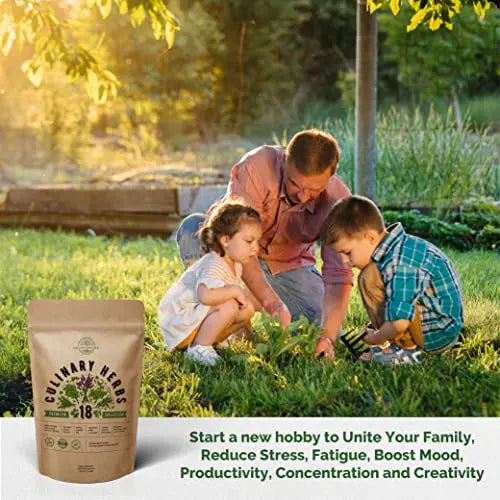18 Culinary Herbs Seeds Variety Pack - Heirloom, NON-GMO, Herbs Seeds for Planting Outdoor and Indoor - Home Gardening. Over 5000+ seeds including Rosemary, Thyme, Oregano, Mint, Basil, Parsley & More - 💙 Blu Rose's Garden LLC 💙