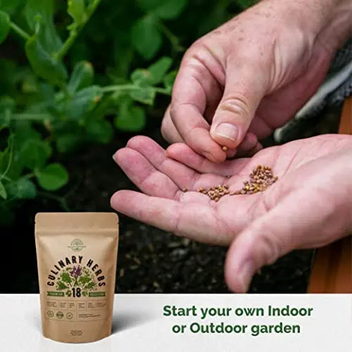 18 Culinary Herbs Seeds Variety Pack - Heirloom, NON-GMO, Herbs Seeds for Planting Outdoor and Indoor - Home Gardening. Over 5000+ seeds including Rosemary, Thyme, Oregano, Mint, Basil, Parsley & More - 💙 Blu Rose's Garden LLC 💙