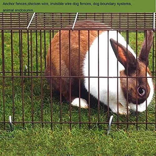 AAGUT Garden Stakes Pins, Landscape Staples 200 Pack 6 Inch 11-Gauge Galvanized Lawn Stake for Dog Fence, Weed Barrier Fabric, Ground Cover, Irrigation Tubing Soaker Hose, Chicken Wire - 💙 Blu Rose's Garden LLC 💙