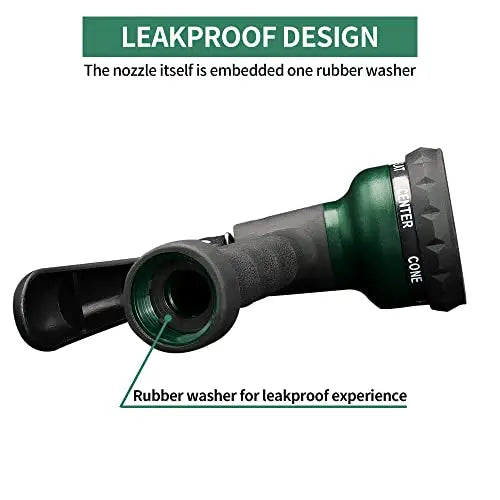 AUTOMAN-Garden-Hose-Nozzle,ABS Water Spray Nozzle with Heavy Duty 7 Adjustable Watering Patterns,Slip Resistant for Watering Plants,Lawn& Garden,Washing Cars,Cleaning,Showering Pets & Outdoor Fun. - 💙 Blu Rose's Garden LLC 💙