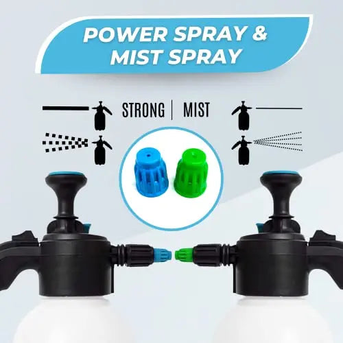 AGRICAS 0.5 Gallon Hand Pump Sprayer, 2L Garden Sprayer, Pressure Weed Sprayer, Handheld Pump Mister, Adjustable Nozzle, Lawn and Garden Care, Watering, Outdoor and Auto - Multi-Purpose - 💙 Blu Rose's Garden LLC 💙