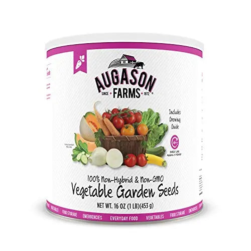 Augason Farms 5-14000 Vegetable Garden Seeds 13 Variety 1 lb No. 10 Can - 💙 Blu Rose's Garden LLC 💙