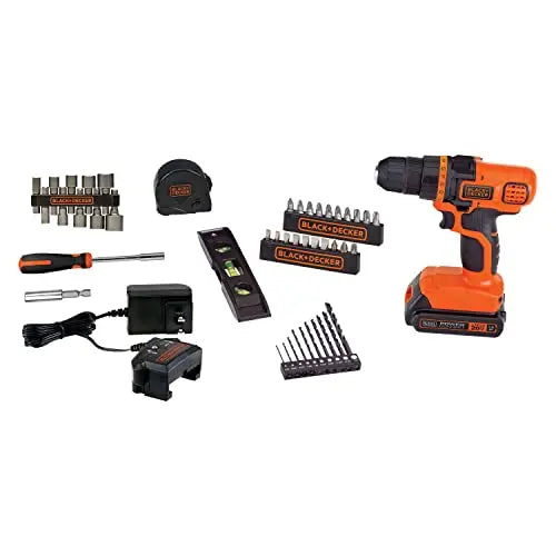 BLACK+DECKER 20V MAX* POWERCONNECT Cordless Drill/Driver + 44 pc. Home Project Kit (LDX50PK) - 💙 Blu Rose's Garden LLC 💙