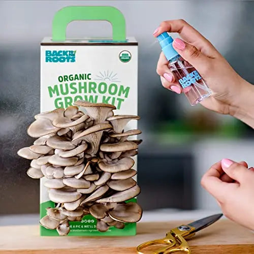 Back to the Roots Organic Oyster Mushroom Grow Kit, Harvest Gourmet Mushrooms In 10 Days - 💙 Blu Rose's Garden LLC 💙