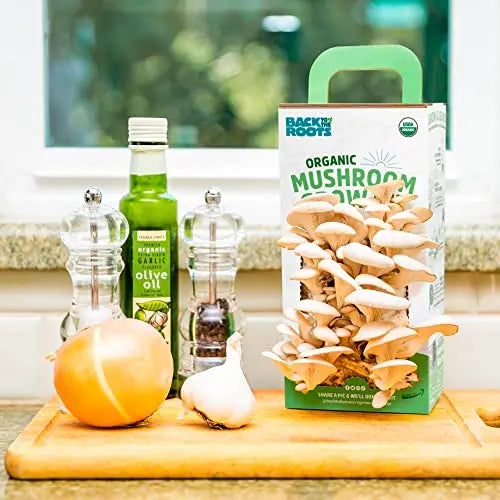 Back to the Roots Organic Oyster Mushroom Grow Kit, Harvest Gourmet Mushrooms In 10 Days - 💙 Blu Rose's Garden LLC 💙