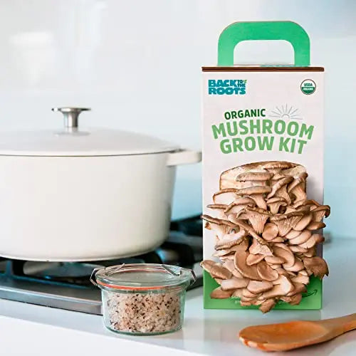 Back to the Roots Organic Oyster Mushroom Grow Kit, Harvest Gourmet Mushrooms In 10 Days - 💙 Blu Rose's Garden LLC 💙