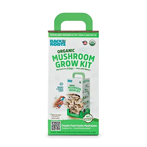 Back to the Roots Organic Oyster Mushroom Grow Kit, Harvest Gourmet Mushrooms In 10 Days - 💙 Blu Rose's Garden LLC 💙