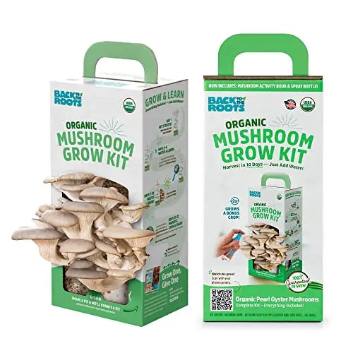 Back to the Roots Organic Oyster Mushroom Grow Kit, Harvest Gourmet Mushrooms In 10 Days - 💙 Blu Rose's Garden LLC 💙